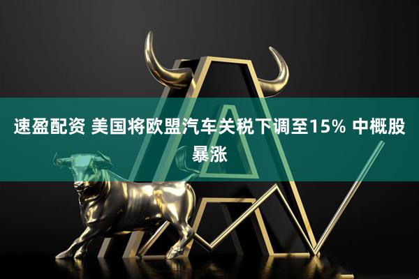 速盈配资 美国将欧盟汽车关税下调至15% 中概股暴涨